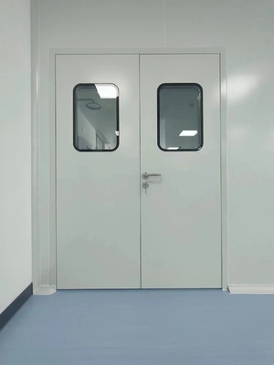 kopen Stalen verzegelde modulaire schoonruimte deur handleiding dubbele deur glad oppervlak online manufacture