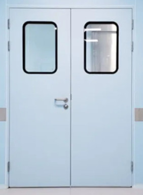 kopen Geverfd galvaniseerd staal schoonkamer swingdeur, gezondheidszorg isolatie kamer deur online manufacture