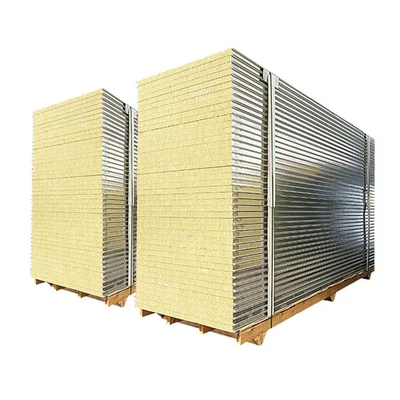 kopen Huuao Thermische Geluidsisolatie Stalen Schone Kamer Sandwichpanelen 50mm 75mm 100mm Rotswolpanelen voor Magazijnen online manufacture