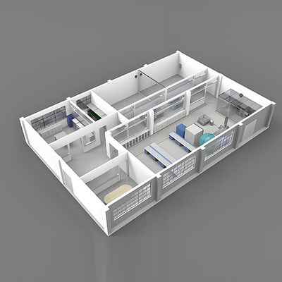 kopen Huuao Modular Clean Room Lab Laboratory Dust Free ISO 5 Cleanroom for Pharmaceuticals Clean Room online manufacture
