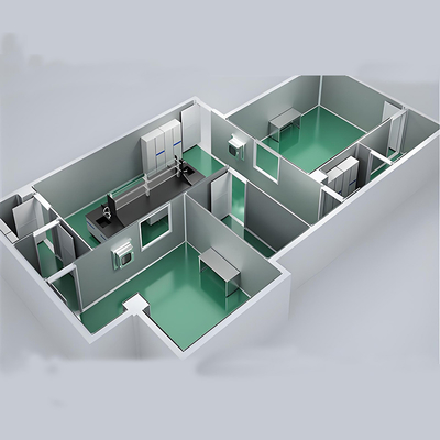 kopen Huuao ISO1-ISO8 Modular Cleanroom for Pharmaceutical Clean Room Partitions 50/75mm Thickness Z Lock EPS Sandwich Panel Cleanroom projects online manufacture