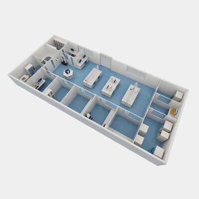 kopen HUAAO ISO 14644 Klasse 8 Moderne Prefabricated 50mm Sandwichpaneel Modulaire Cleanroom GMP Werkplaats Ziekenhuis Cosmetica Voedselfabriek online vervaardiging