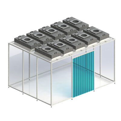 kopen HUAAO Customized Medische Werkplaats Modulaire Cleanroom Prefabricated Mobiele Clean Booth H13/H14 Filter Brandwerend Milieuvriendelijk online vervaardiging