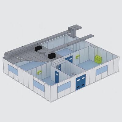 kopen HUAAO Moderne modulaire schoonkamer Klasse 100 Ziekenhuisworkshop met brandwerende milieuvriendelijke functies online vervaardiging