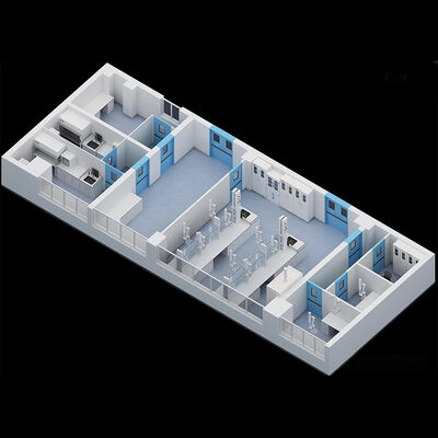 HUAAO Polyurethane Core Brandvast Lichtgewicht Eco-vriendelijk Minimalistisch Ziekenhuis Schoonkamer Stofreiniging Sandwich Panel Workshop