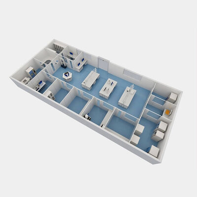 HUAAO Gepersonaliseerde modulaire schoonkamer met modern ontwerp voor werkplaats- en ziekenhuisgebruik ISO5-ISO9 Schoonheidsniveaus